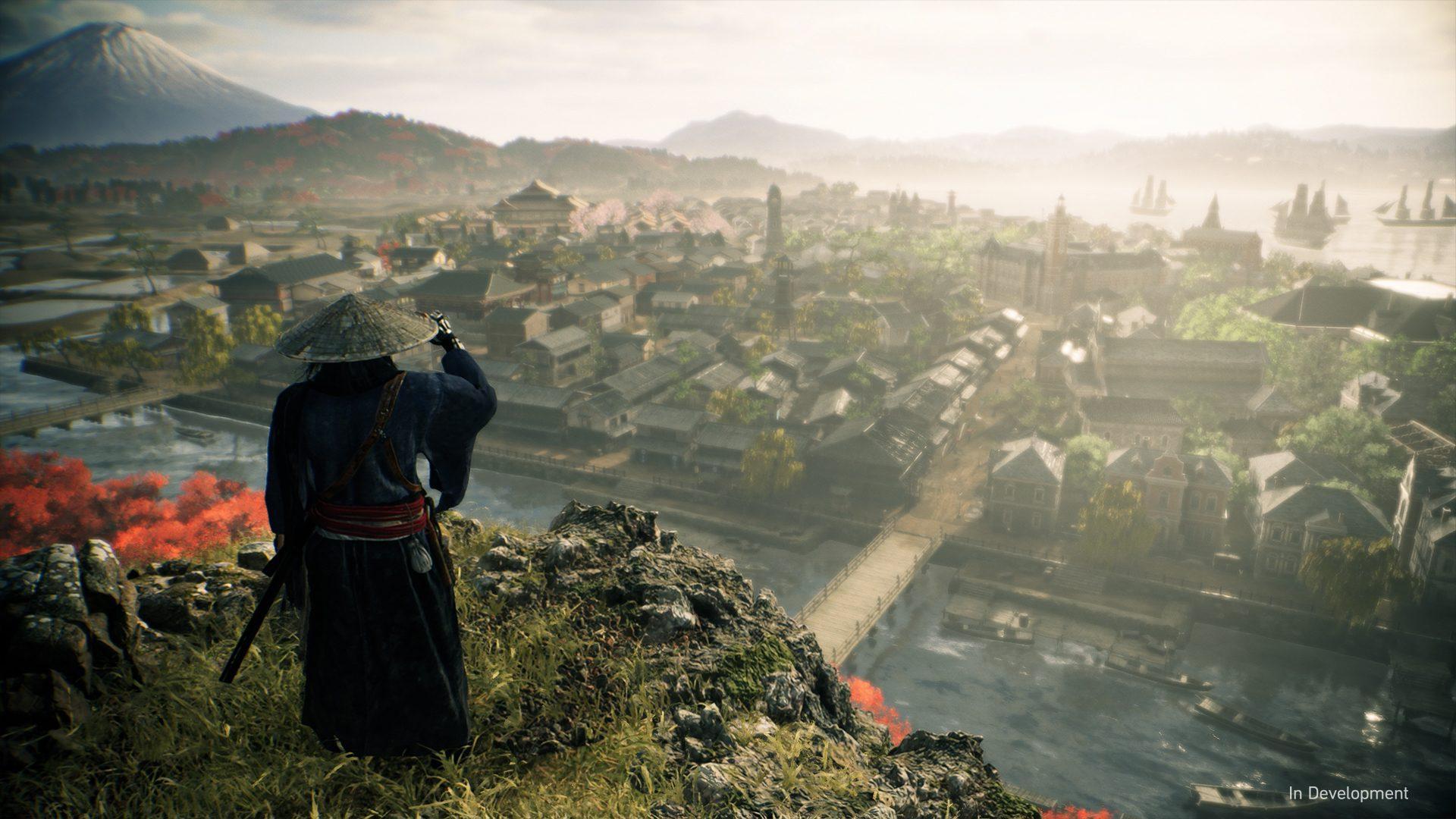 Rise of the Ronin's protagonist looks over the vast open world of the game. - 14
