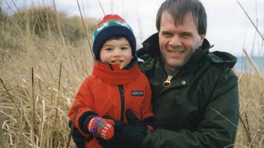 Pine Hearts developer Rob Madden as a young child with his father