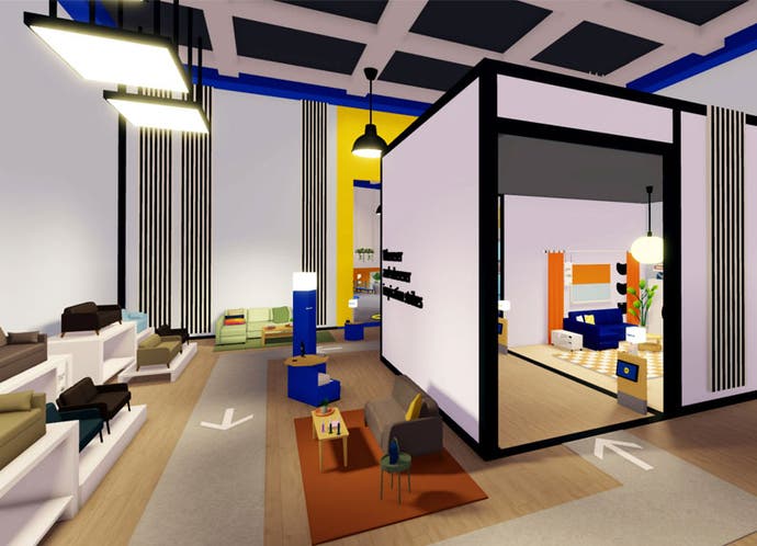 Ikea's furniture showroom in Roblox