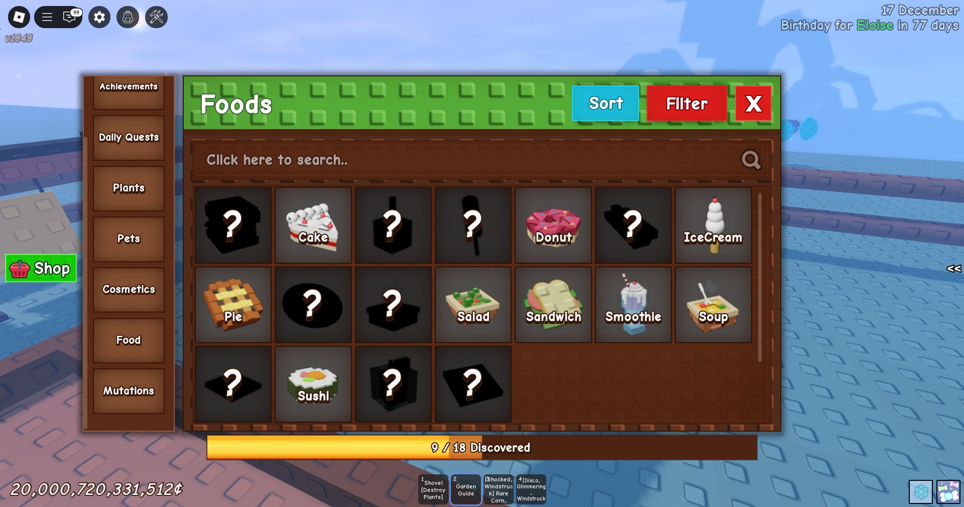 Grow a Garden all cooking recipes listed | Eurogamer.net
