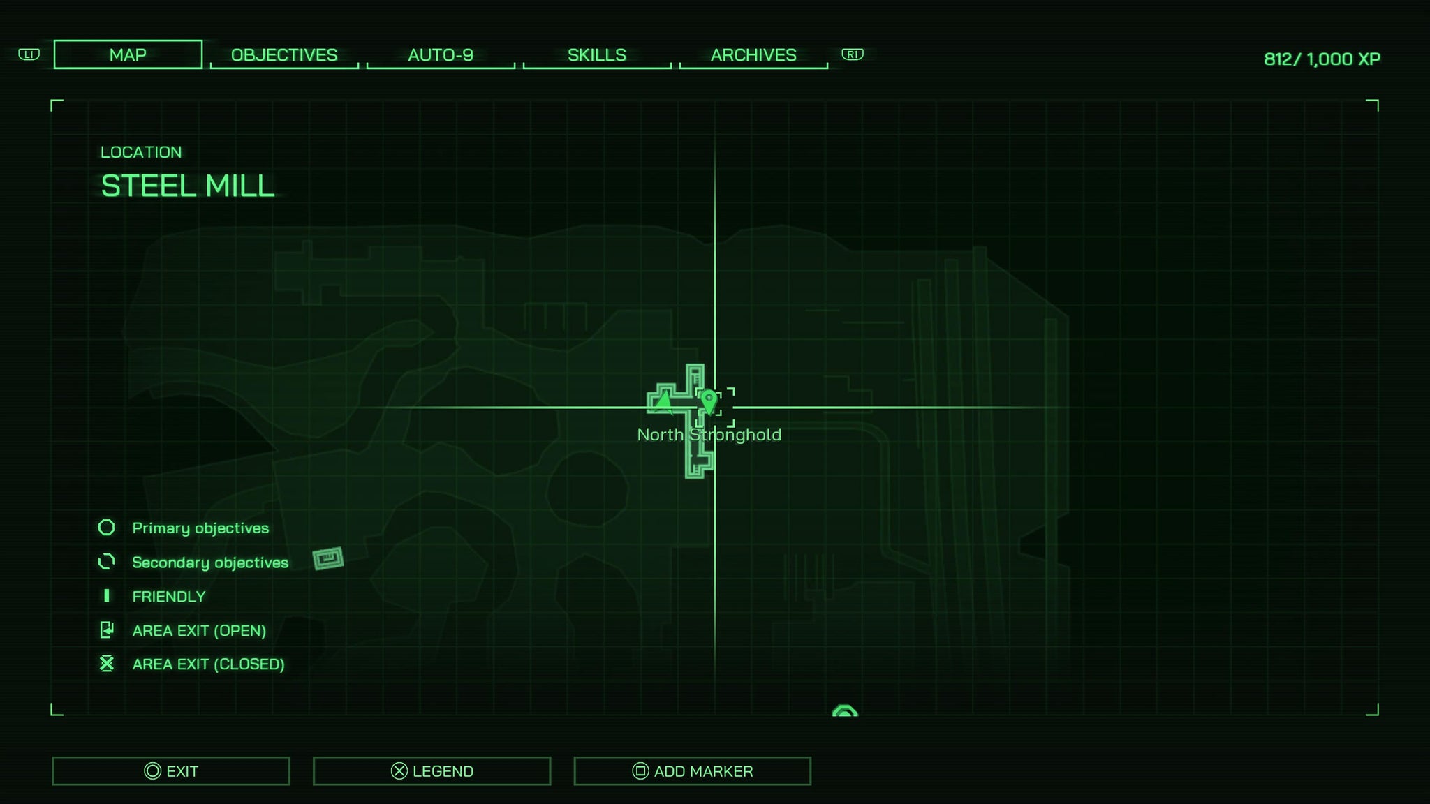 A map showing the location of the training manual in the Steel Mill in RoboCop: Rogue City - 4
