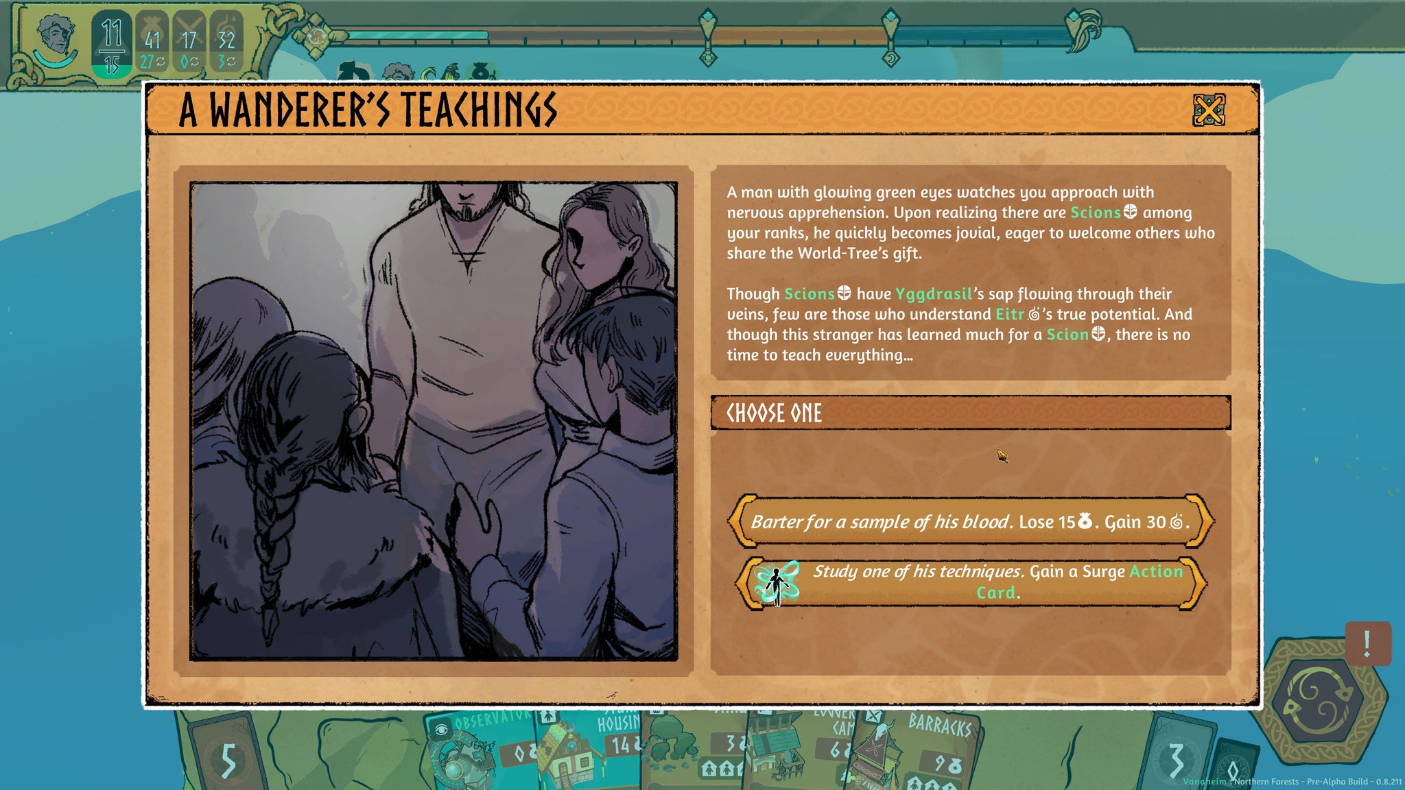 A story event menu in Roots Of Yggdrasil - 5
