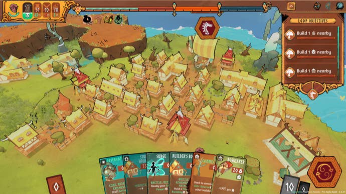 A close up view of a Viking settlement in Roots Of Yggdrasil