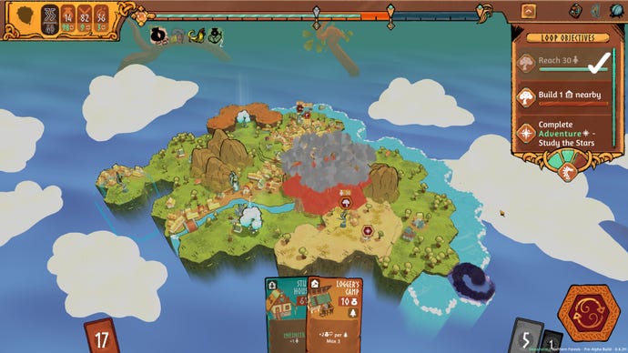 A storm washes over an island landscape in Roots Of Yggdrasil