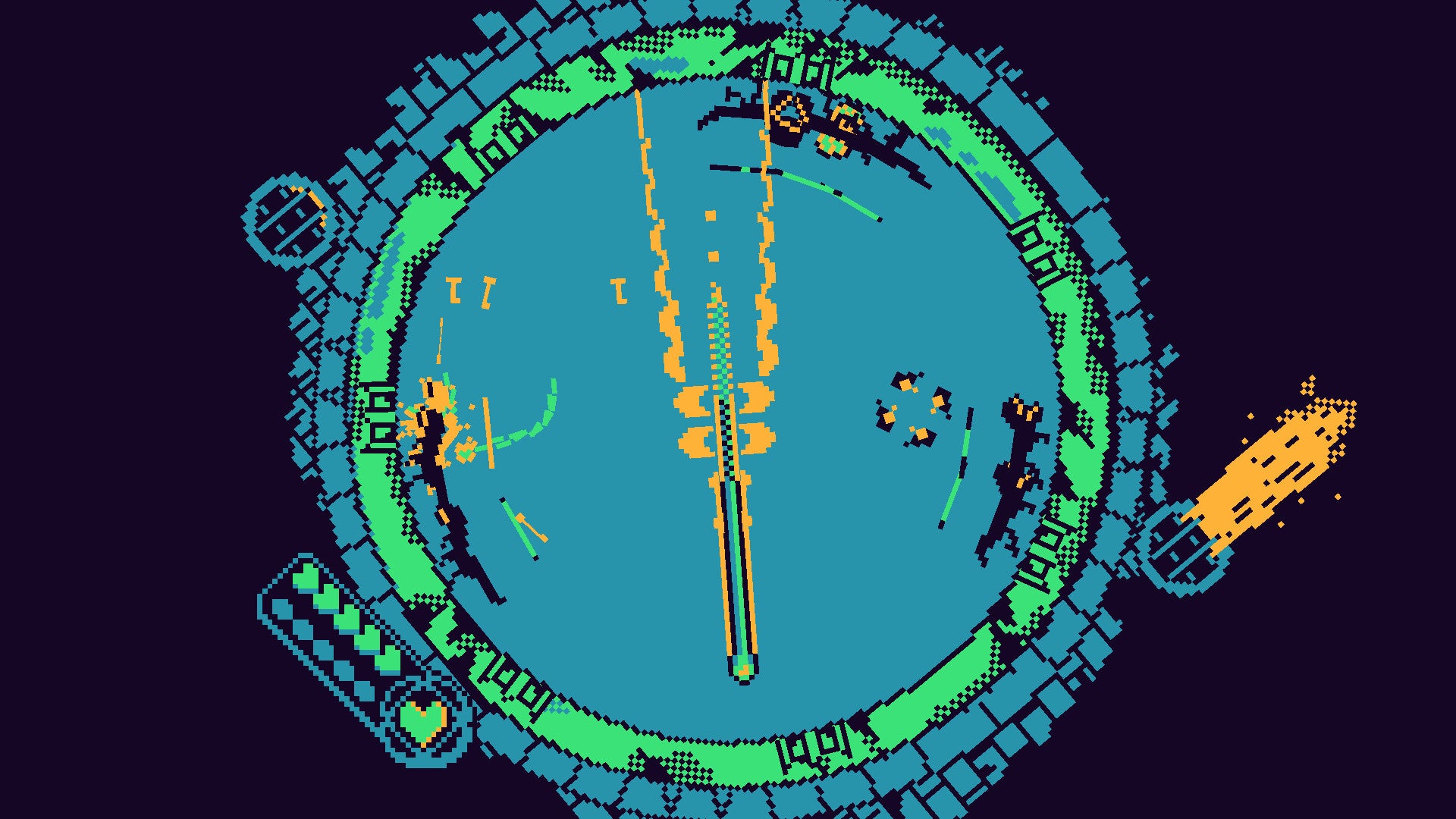 Roto Force - dashing across a circular screen.