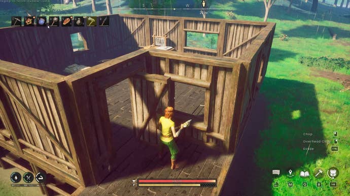 A roofless house in RuneScape: Dragonwilds.