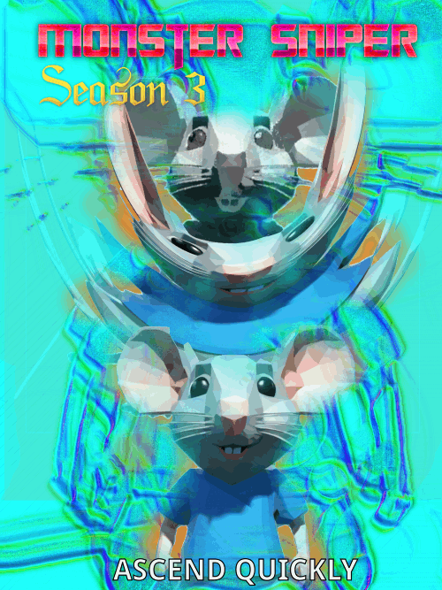 Monster Sniper Season 3 artwork showing a very distorted rodent