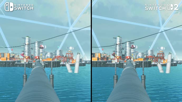 Switch 2 vs Switch 1 screenshot comparison: Super Mario Odyssey