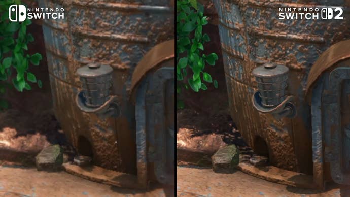 Switch 2 vs Switch 1 screenshot comparison: Zelda