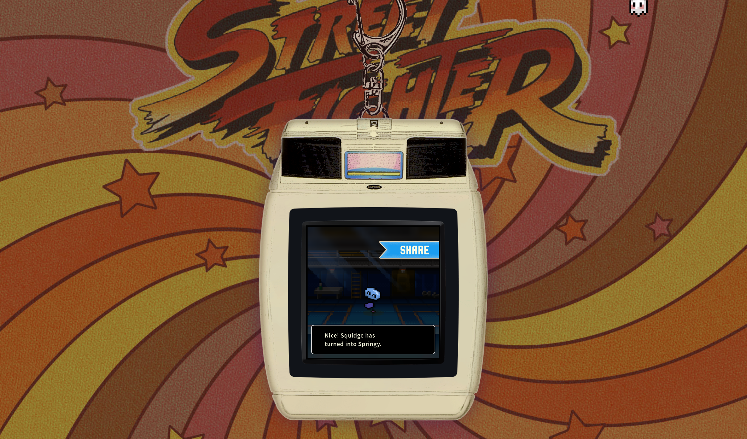 A screenshot of your digital Street Fighter 6 pet in Capcom&rsquo;s Buckler&rsquo;s Boot Camp companion website