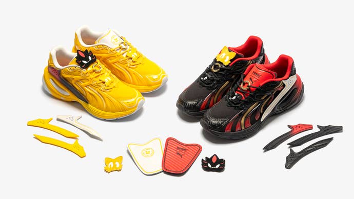 Tails and Shadow themed Puma trainers