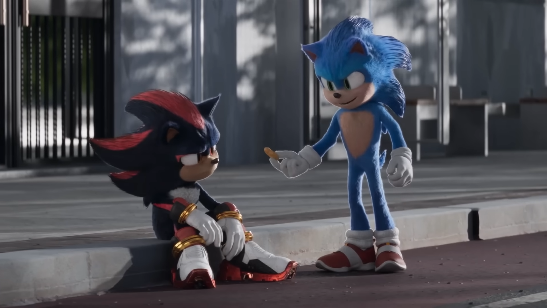 Sonic hands Shadow a nugget in McDonalds advert