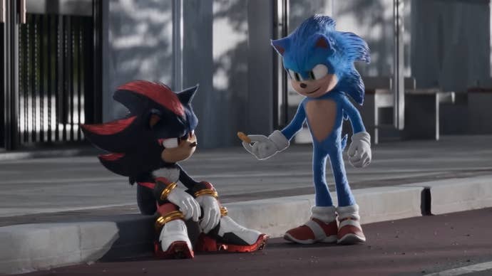 Sonic hands Shadow a nugget in McDonalds advert