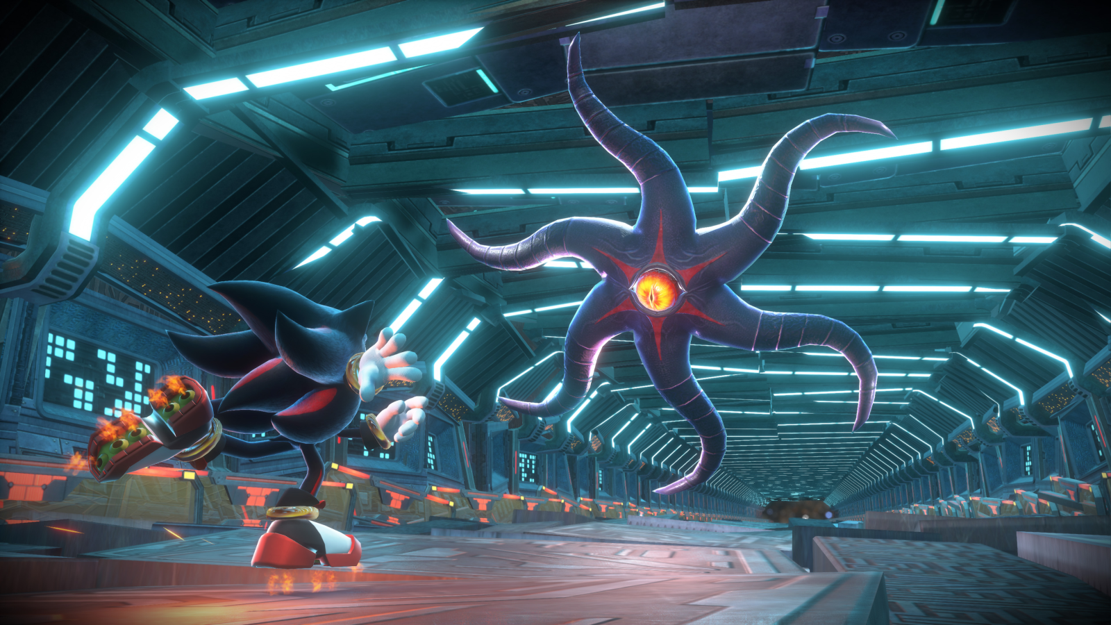 Shadow battles Black Doom in Sonic X Shadow Generations