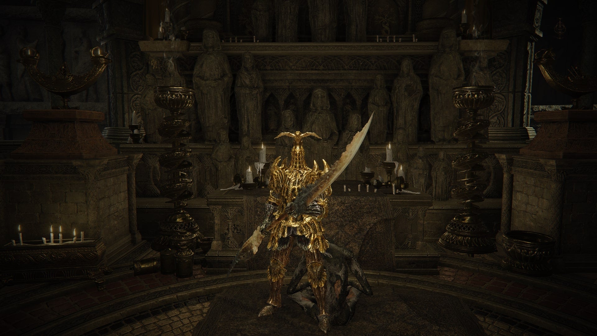 The Tarnished stands in front of the altar where Euporia can be found in Elden Ring Shadow of the Erdtree - 1