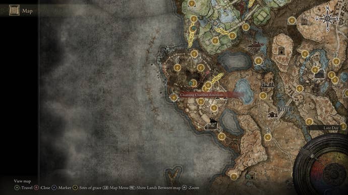 The location where players fight with Miquella's Followers in Enir-Ilim is marked on the Elden Ring Shadow of the Erdtree map