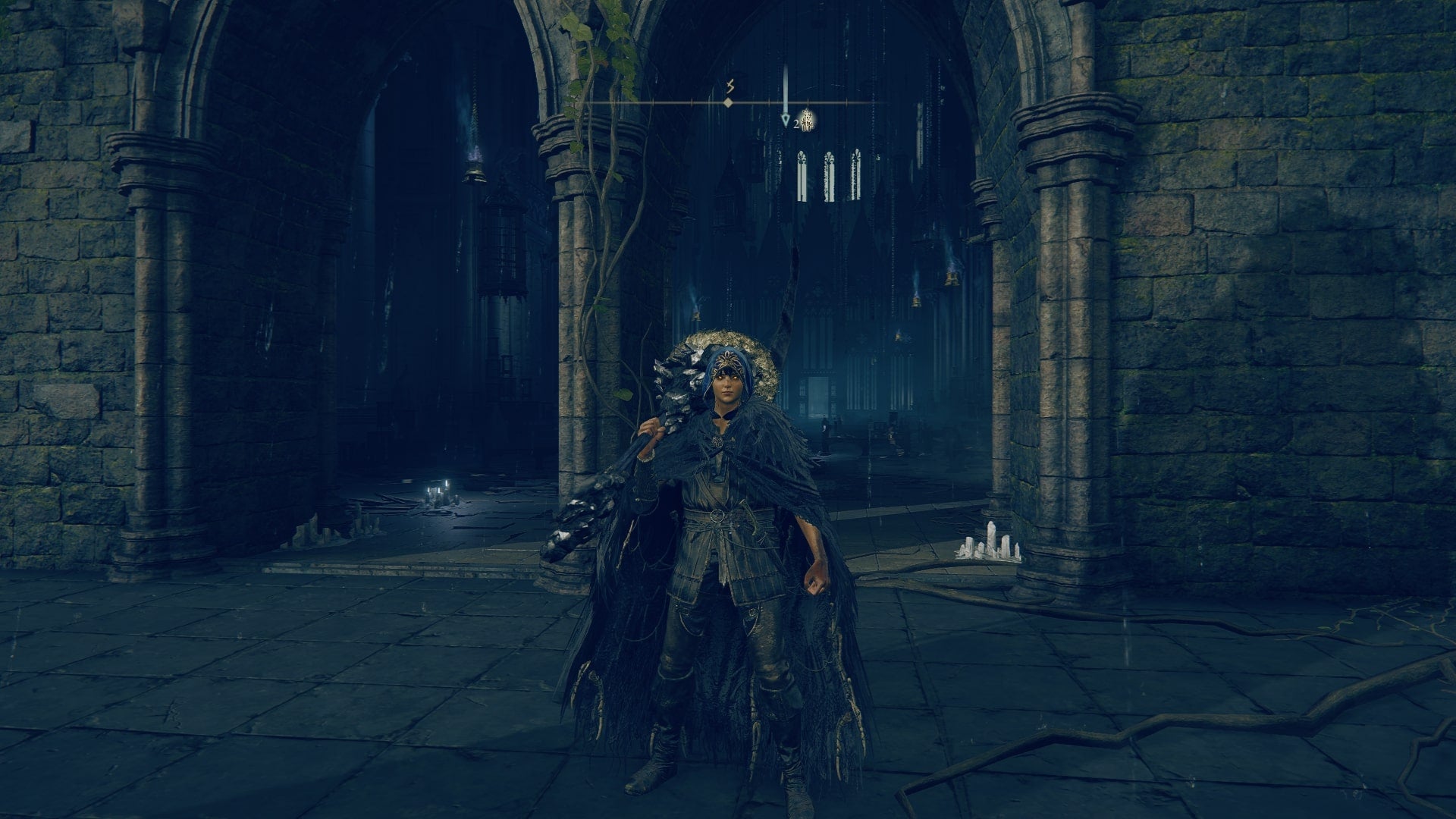 The Tarnished stands in front of the Cathedral of Manus Metyr in Elden Ring Shadow of the Erdtree - 1