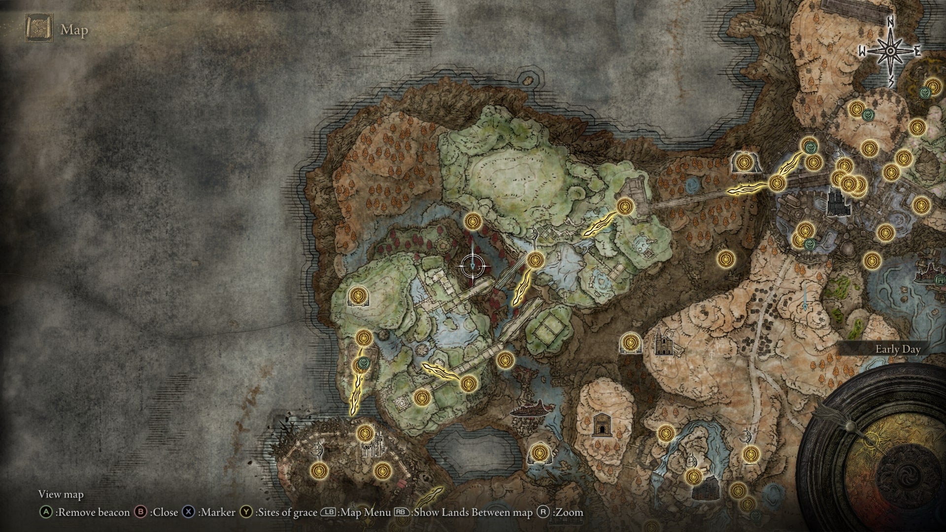 The location of The Poison Flower Blooms Twice Ash of War is marked on the Elden Ring Shadow of the Erdtree map - 9