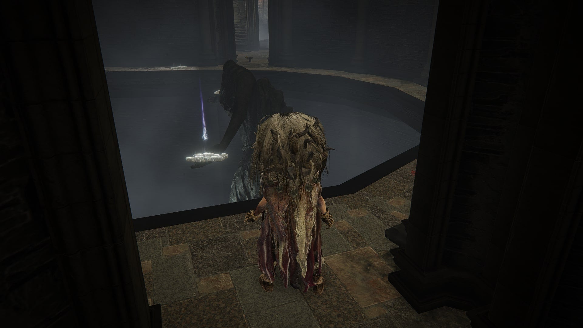 The Tarnished faces a Scadutree Fragment at Shadow Keep's Church District in Elden Ring Shadow of the Erdtree - 24