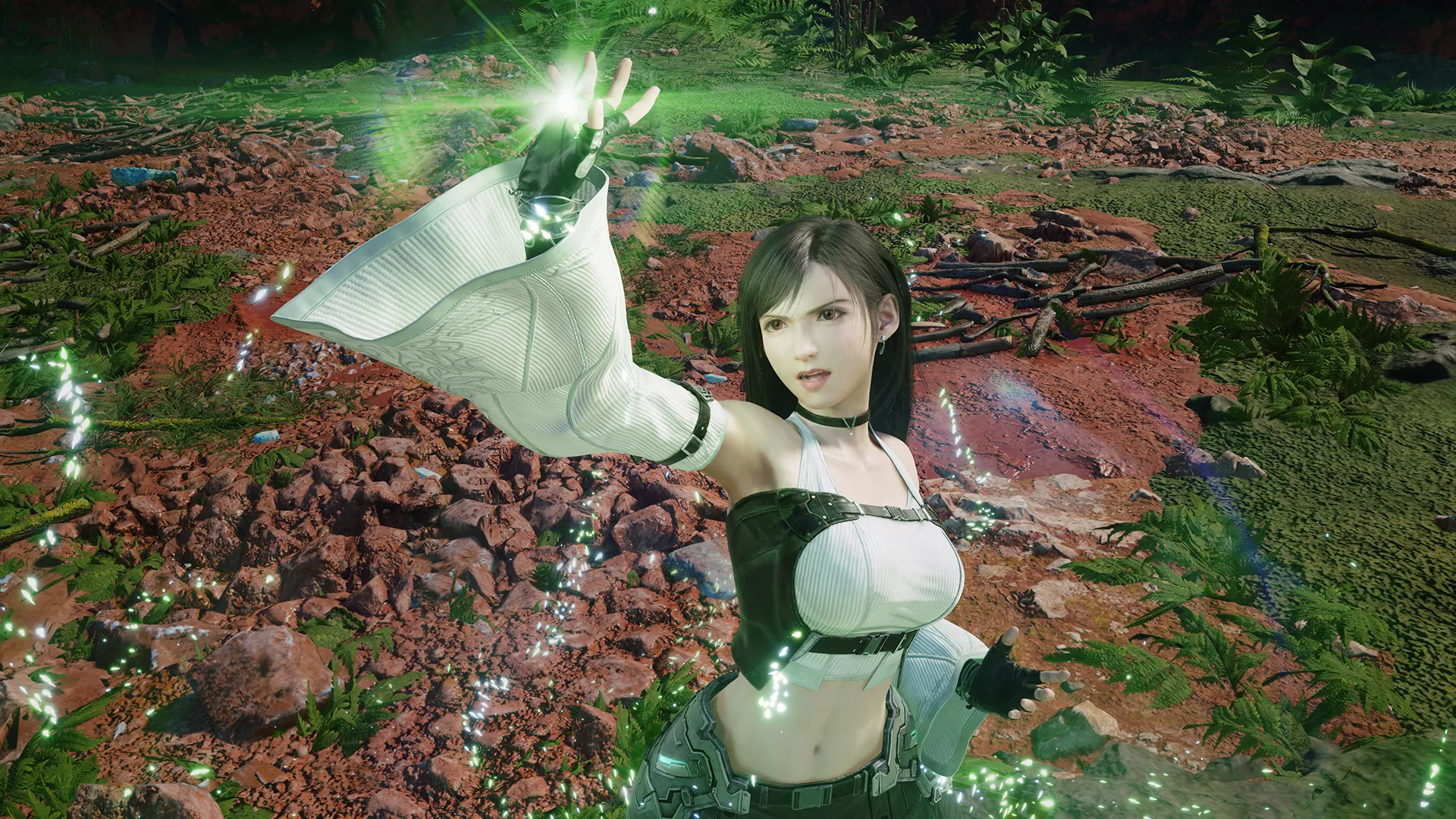 Tifa in a new costume in FF7 Revelation