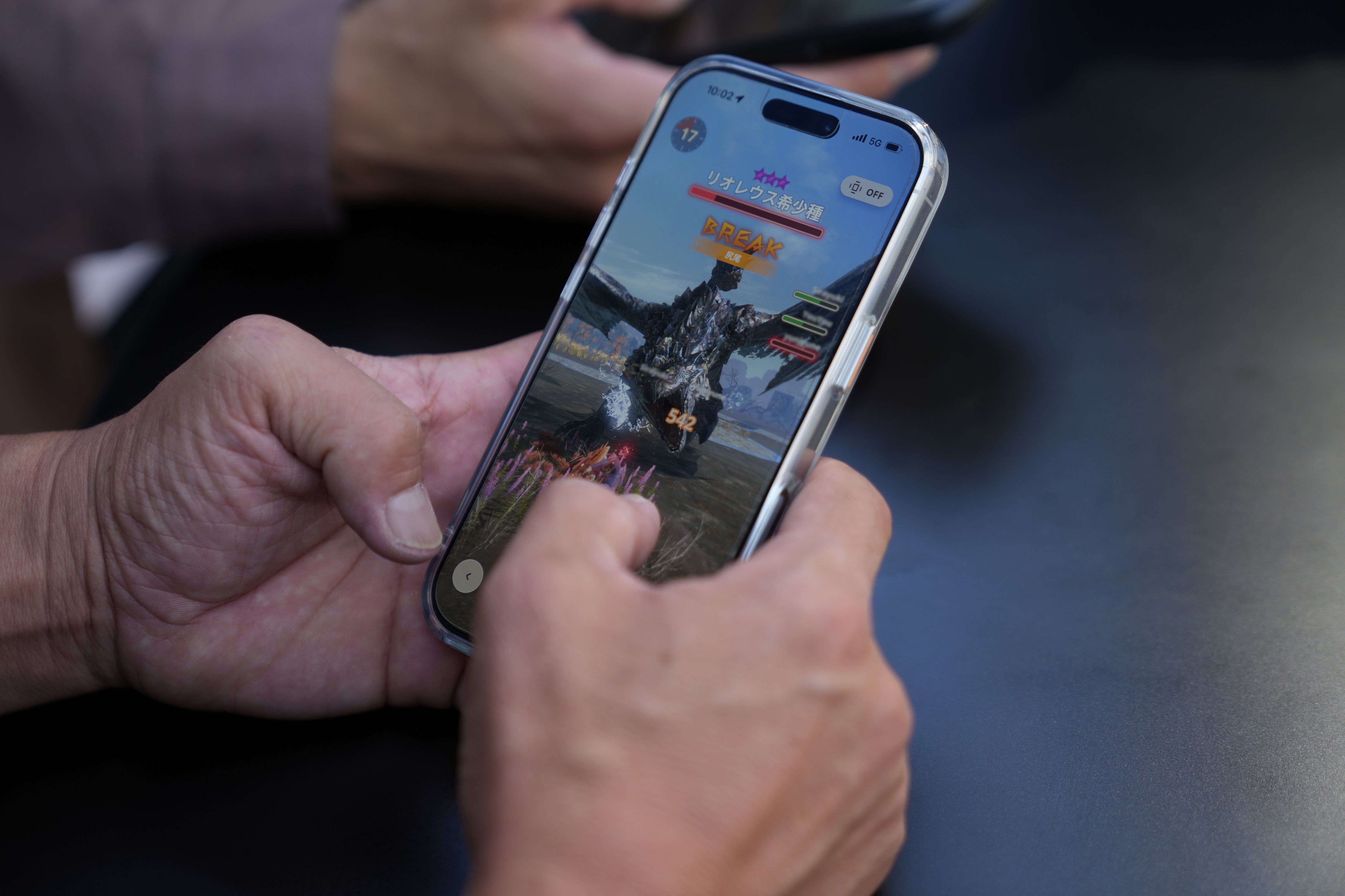 Monster Hunter Now Nergigante fight, live as part of the Shibuya festival 2024.