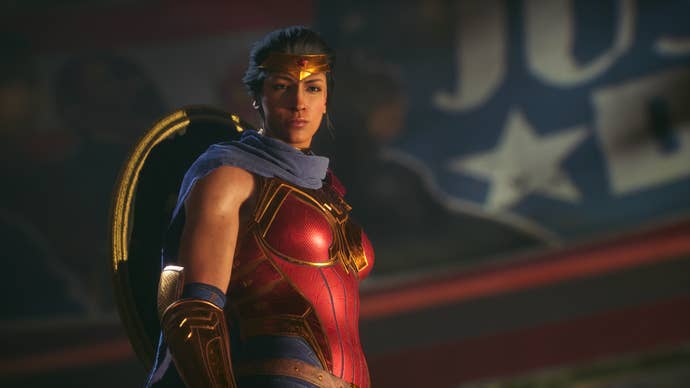 Close up on Wonder Woman in Suicide Squad