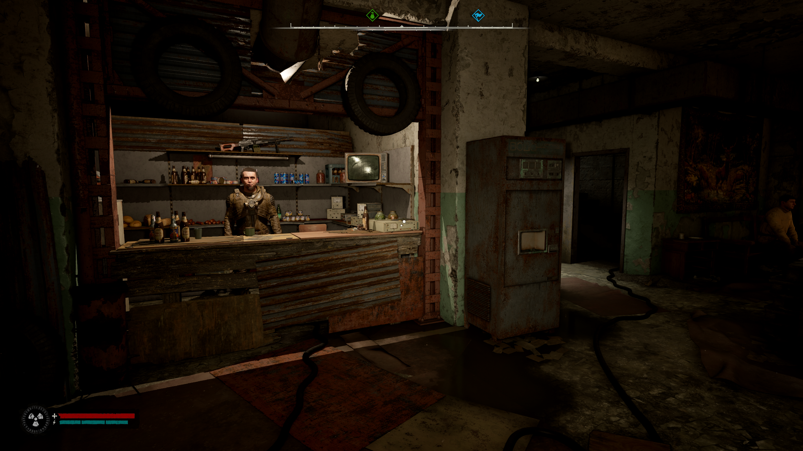 The Slagheap bar in STALKER 2, running on update 2.0.