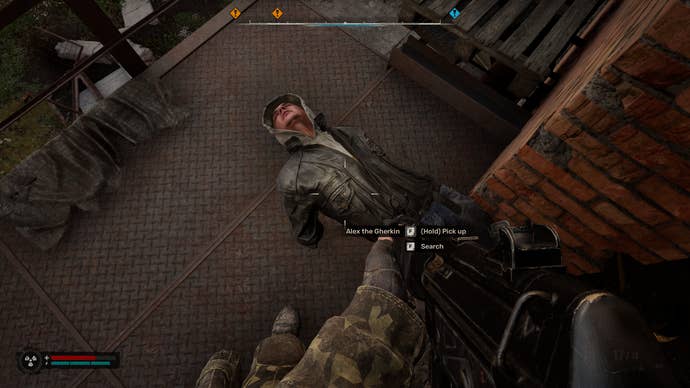 Alex the Gherkin a random NPC in S.T.A.L.K.E.R. 2: Heart of Chornobyl.