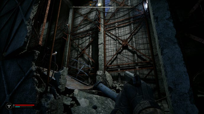 Skif breaks into the Zone via an underground passage in STALKER 2: Heart of Chornobyl.
