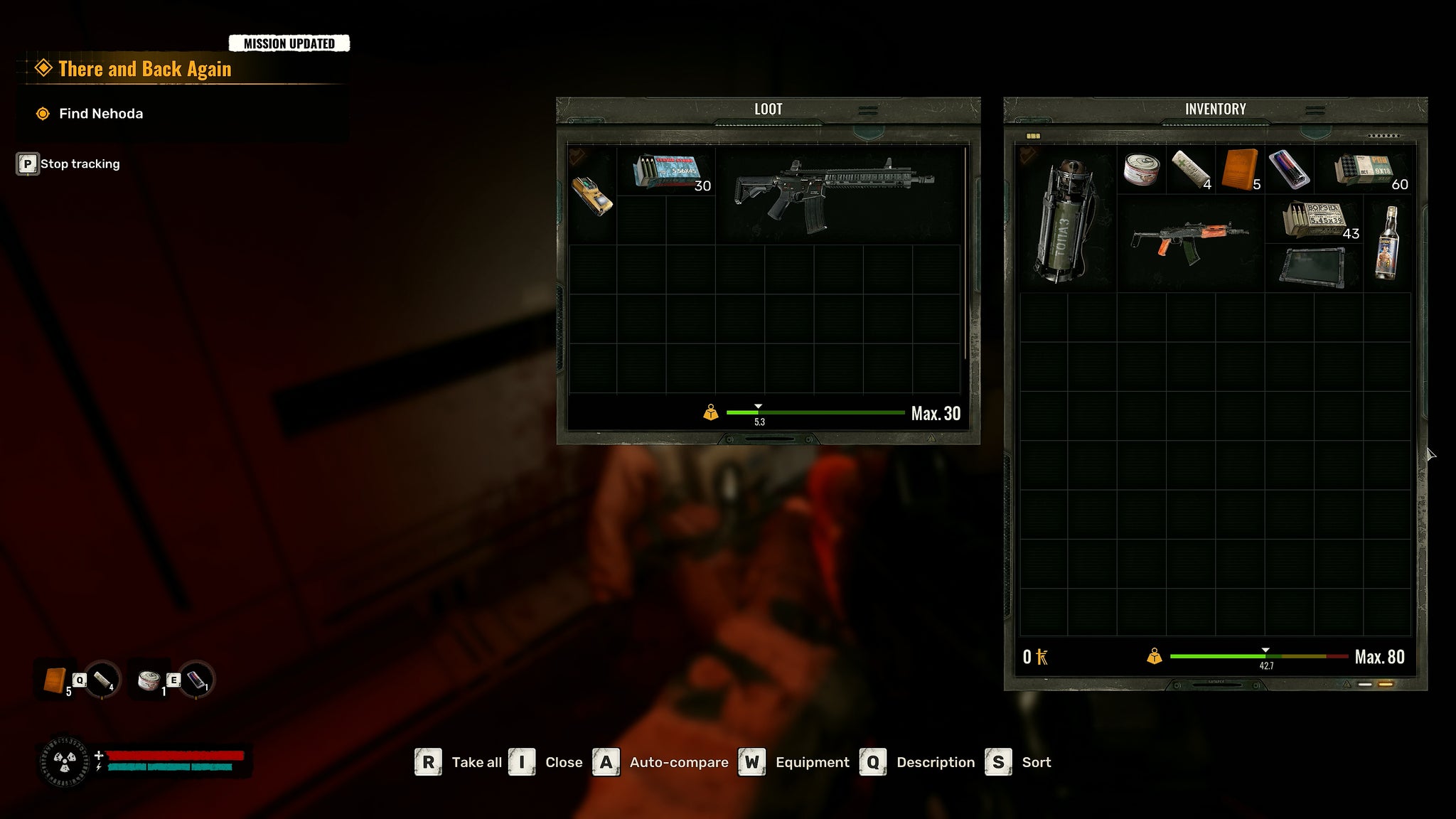 The inventory screen in STALKER 2: Heart of Chornobyl. - 4