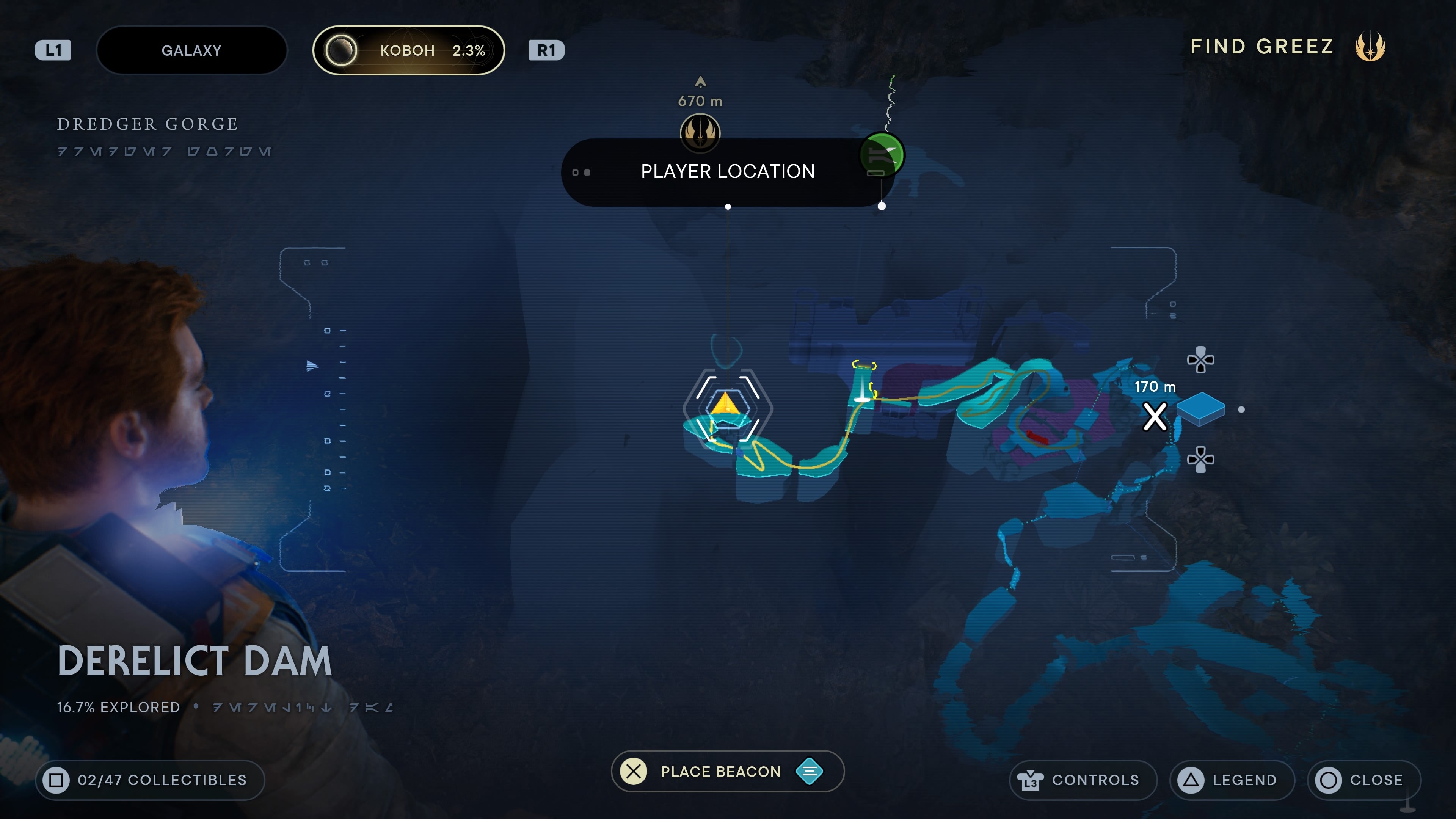 First essence location in derelict dam