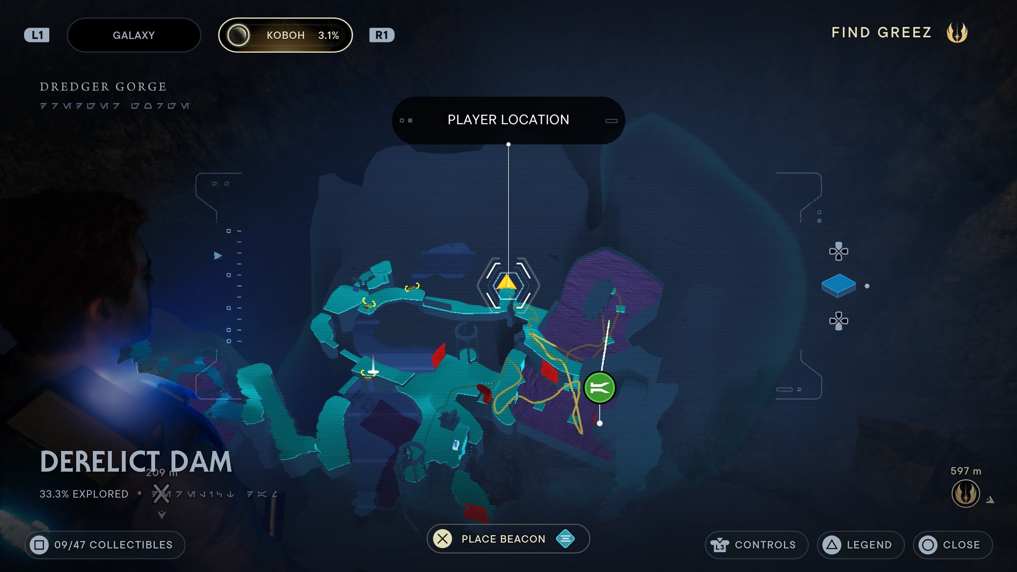 Scannable force echo in roller mine cave. in derelict dam. - 26