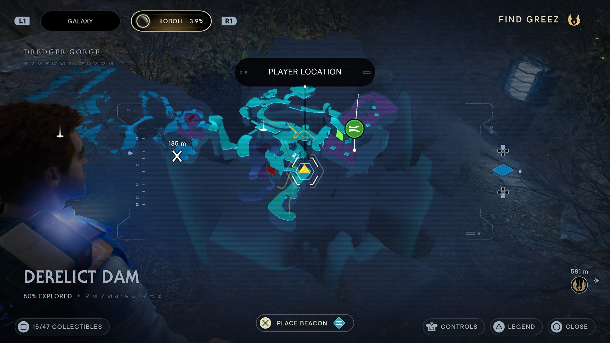 Scannable camp in derelict dam. - 28