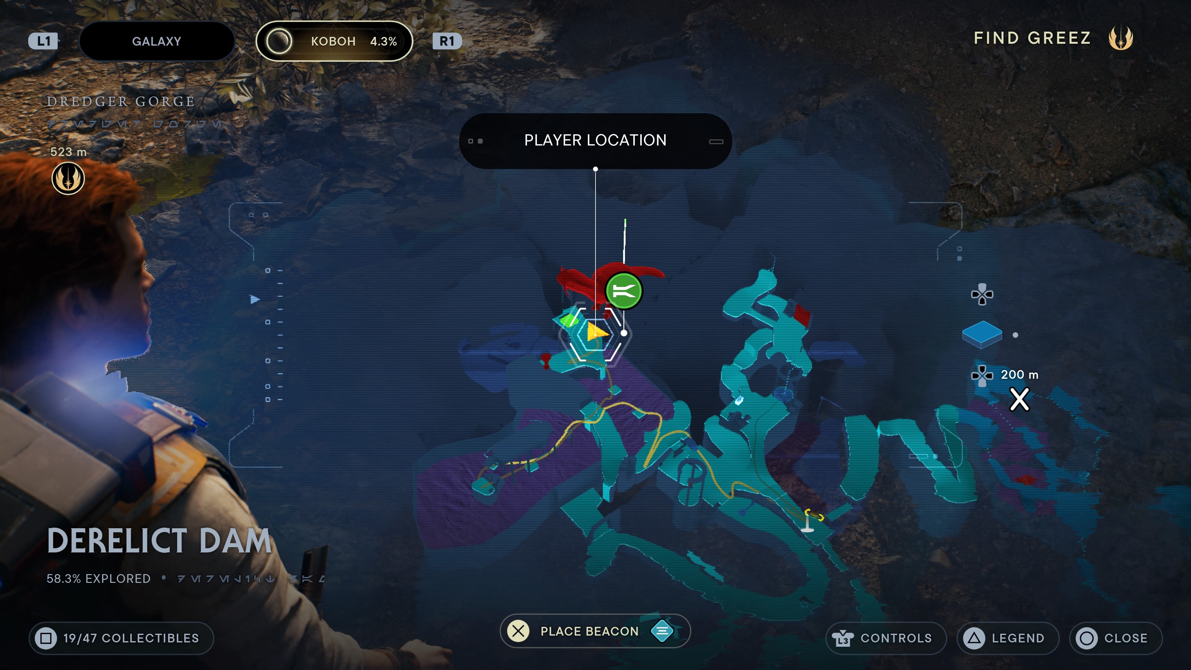 Koboh seed below giant creature Derelict Dam