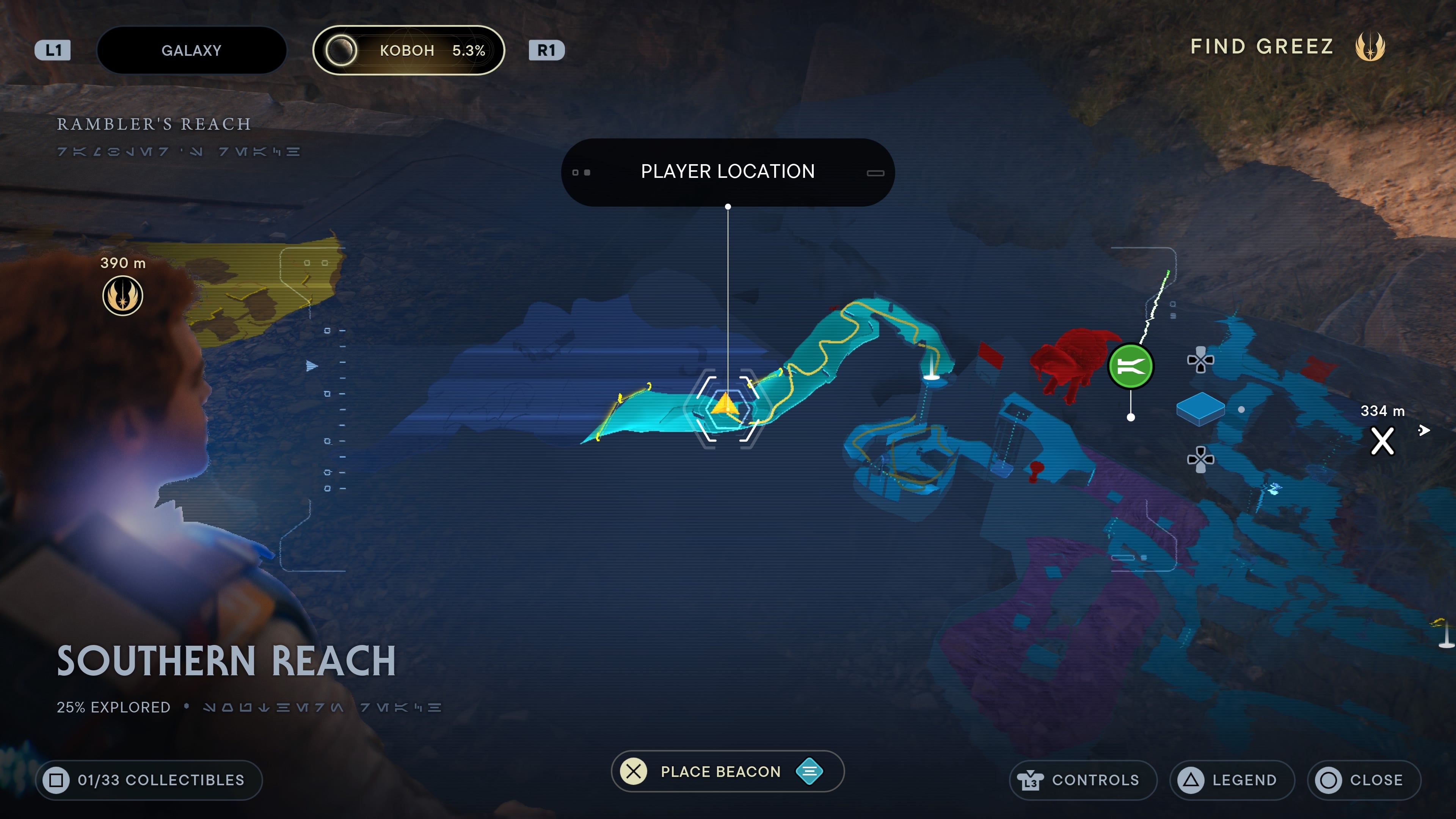 Full beard location.