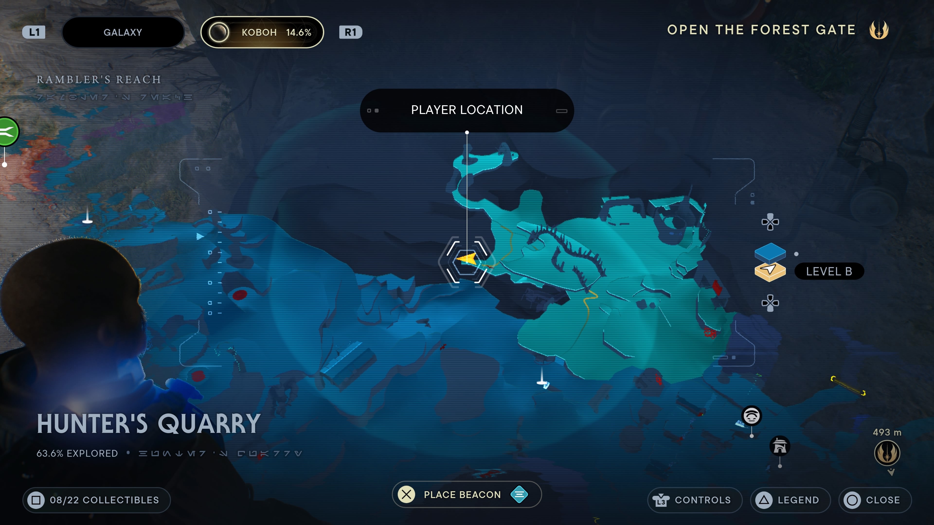 Force echo at the top of Hunter&rsquo;s Quarry