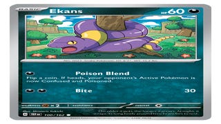 Ekans en Arbok uit Pokémon Trading Card Game: Scarlet & Violet - Temporal Forces onthuld