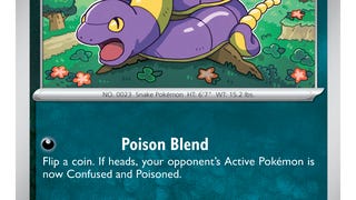 Ekans en Arbok uit Pokémon Trading Card Game: Scarlet & Violet - Temporal Forces onthuld