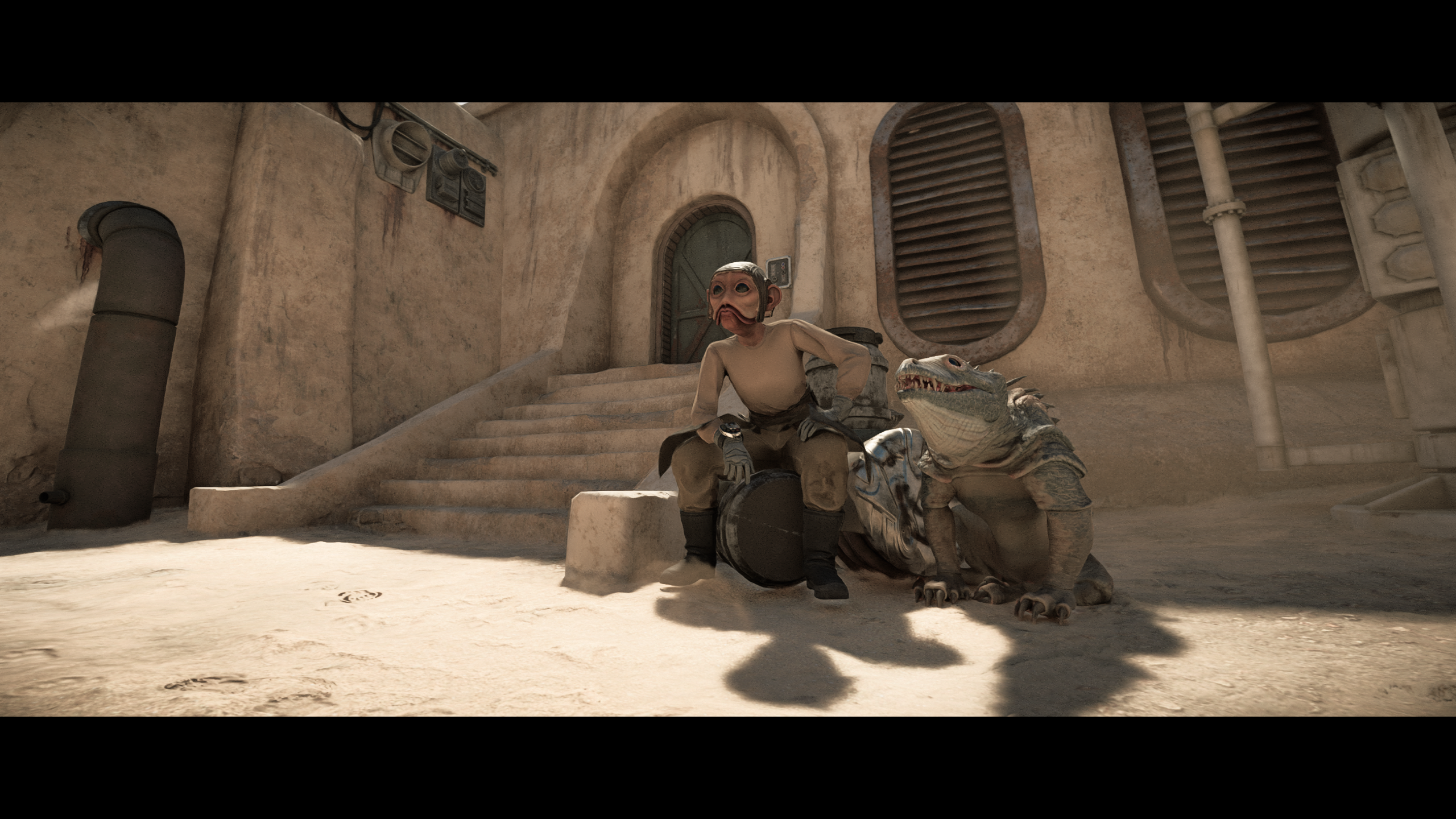 Star Wars Outlaws - Citizen with a massiff