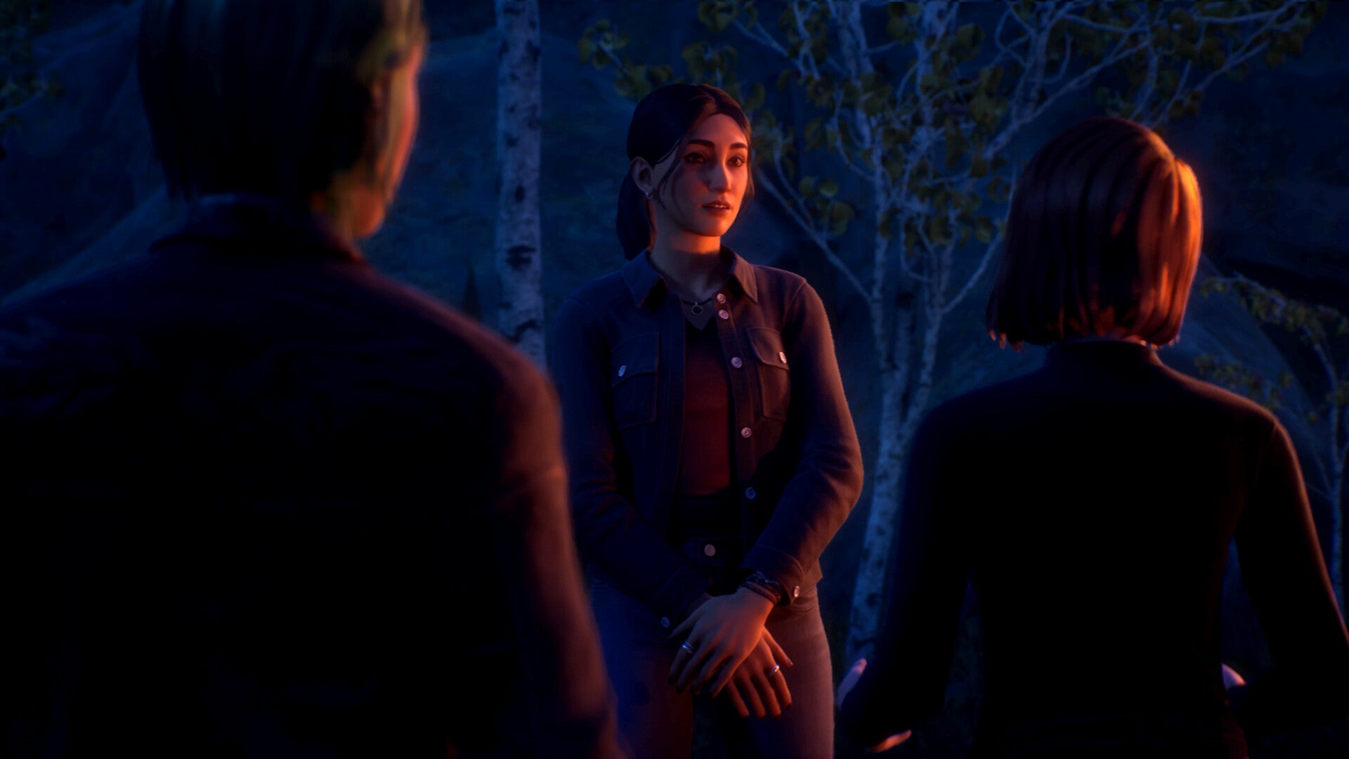 Safi chats with Chloe and Max at night in Life is Strange Reunion