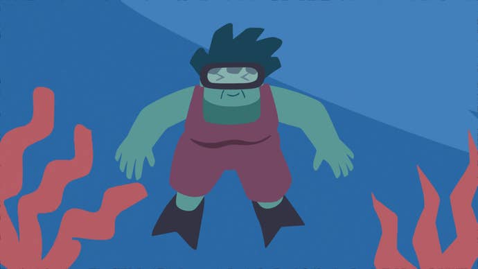 A woman goes diving in the ocean in Saltsea Chronicles