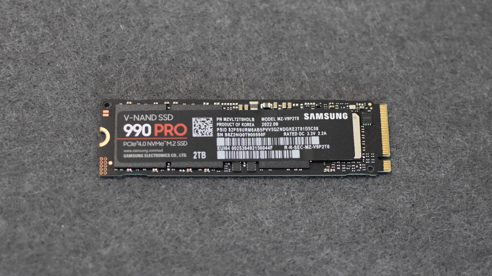 The Samsung 990 Pro SSD.