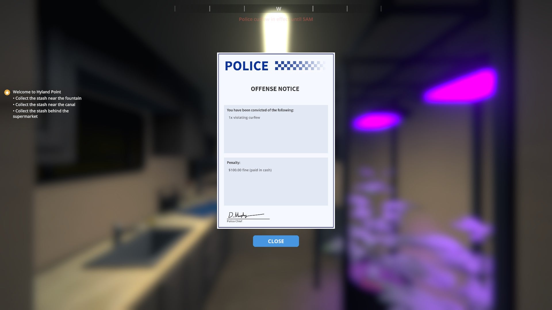 A notice of a fine from the police in Schedule 1. - 9
