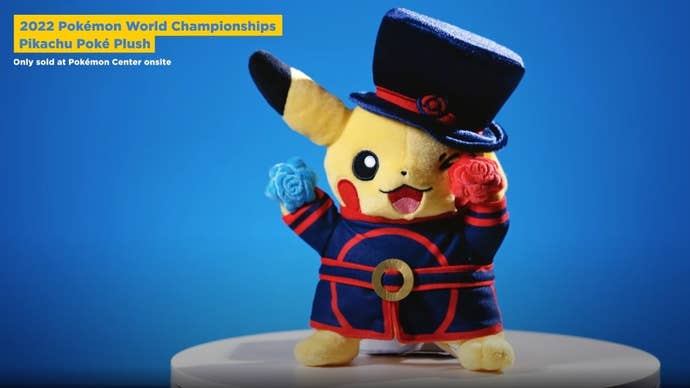 The sneak peek of Beefeater Pikachu from today’s Pokémon livestream.
