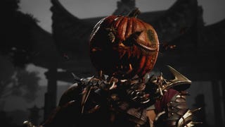 A screenshot of Mortal Kombat 1's Halloween Fatality.