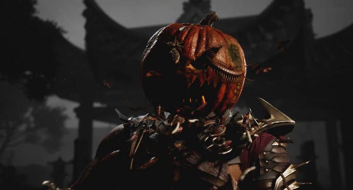 A screenshot of Mortal Kombat 1’s Halloween Fatality.
