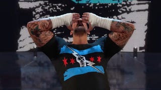 CM Punk calls out to the crowd in WWE 2K24