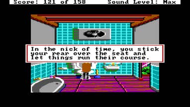 A bit of humor in Tachyon Dreams Anthology when Dodger goes to the bathroom. The text reads: