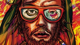 Hotline Miami 2 artwork showing a long-haired character with cracked glasses.