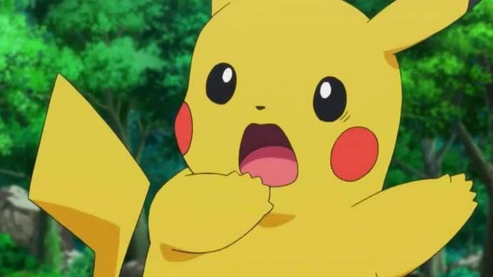 A shocked Pikachu.